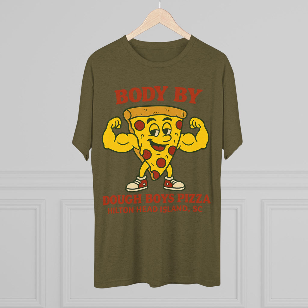 Body By Dough Boys Pizza Tee — Funny Pizza Muscle T-Shirt (Hilton Head Island)