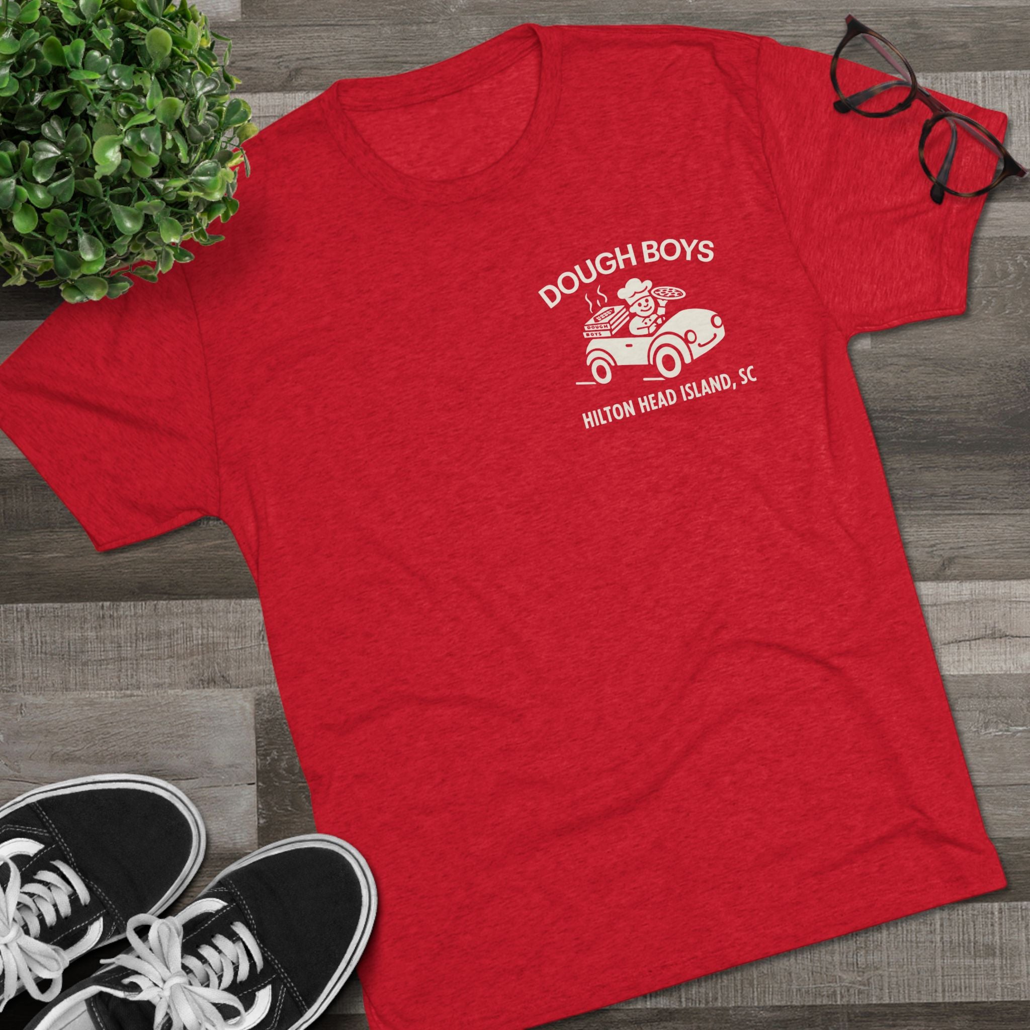 Dough Boys Hilton Head T-Shirt — Retro Palm Beach Pizza Tee