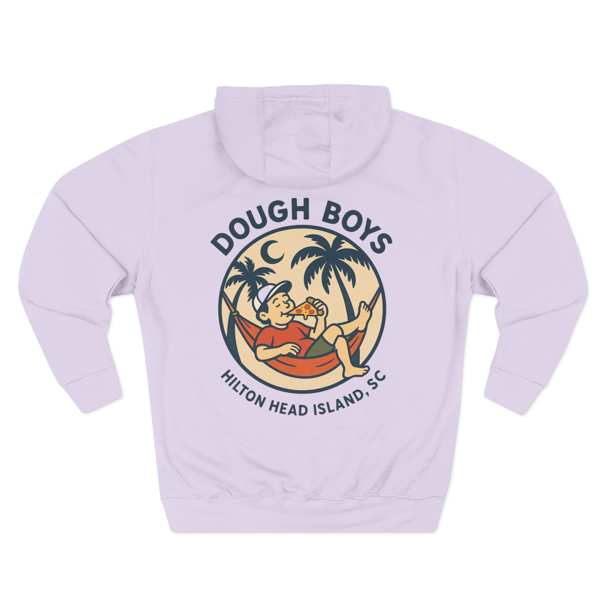 Dough Boys Hilton Head Island Hoodie — Vintage Beach Palm Graphic Fleece