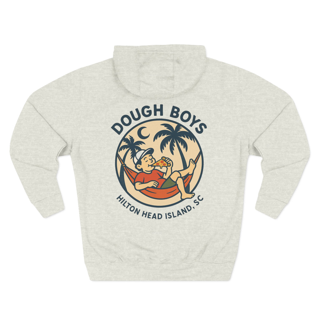 Dough Boys Hilton Head Island Hoodie — Vintage Beach Palm Graphic Fleece