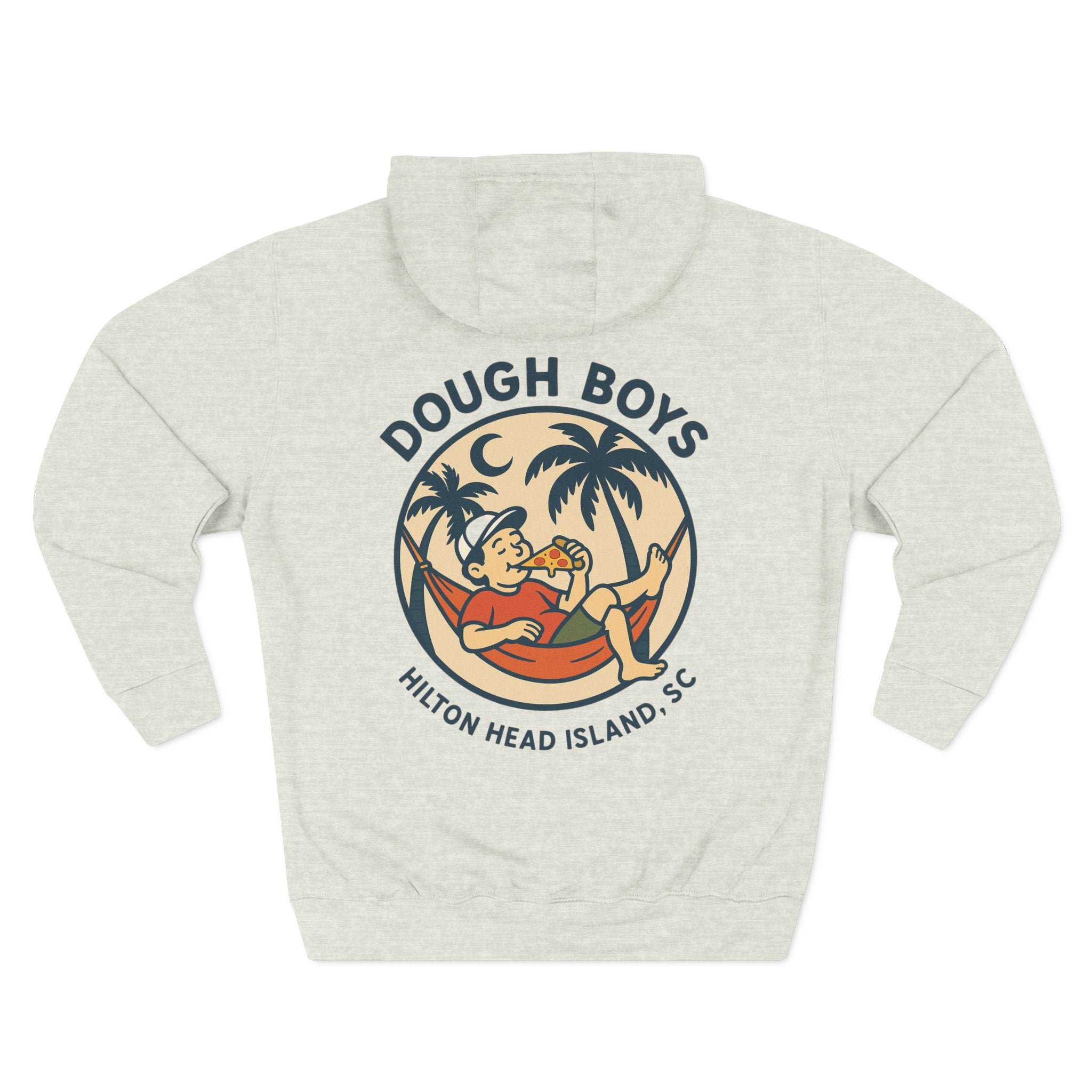 Dough Boys Hilton Head Island Hoodie — Vintage Beach Palm Graphic Fleece