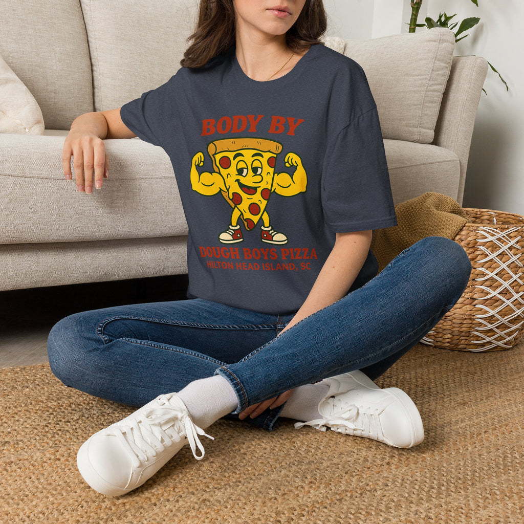 Body By Dough Boys Pizza Tee — Funny Pizza Muscle T-Shirt (Hilton Head Island)