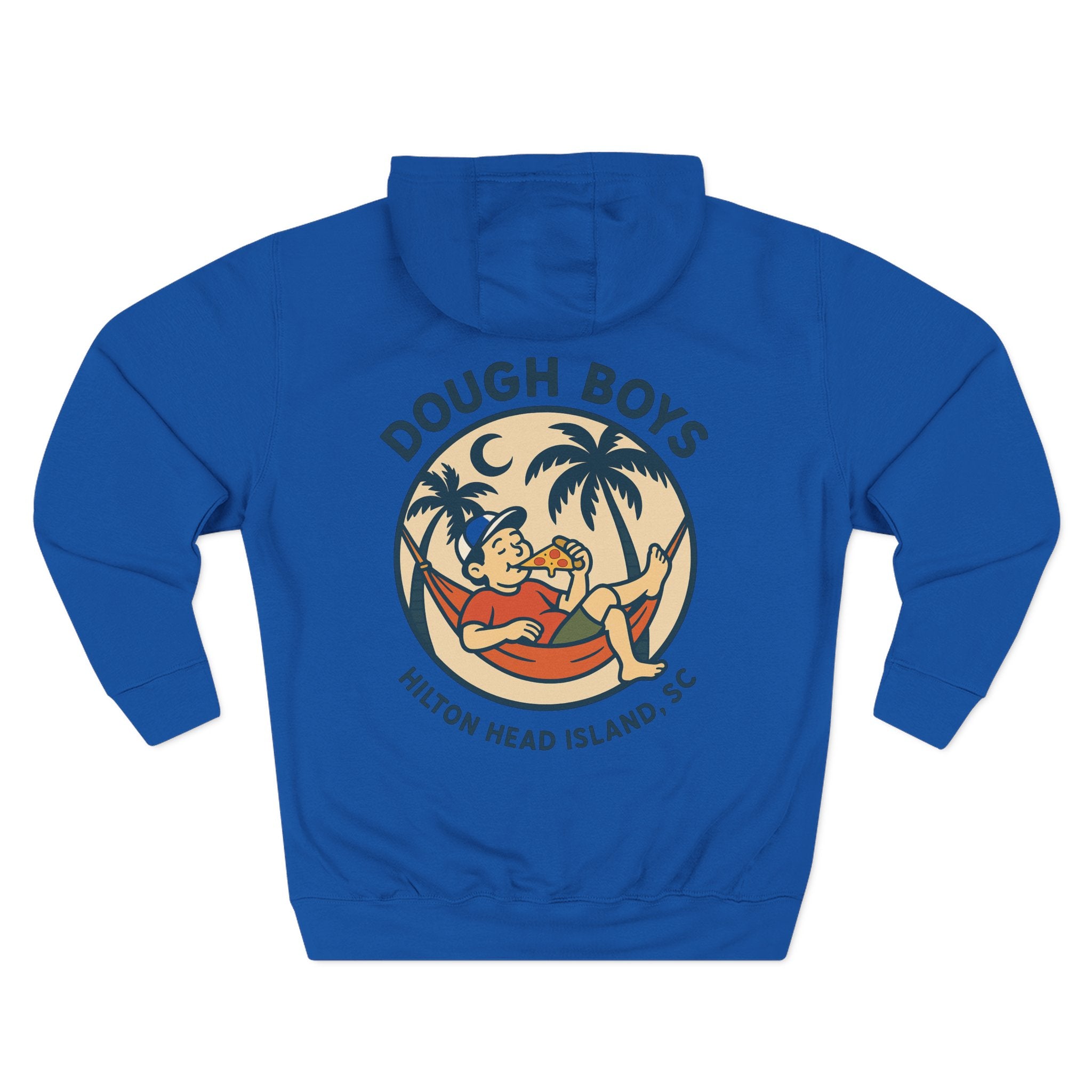 Dough Boys Hilton Head Island Hoodie — Vintage Beach Palm Graphic Fleece