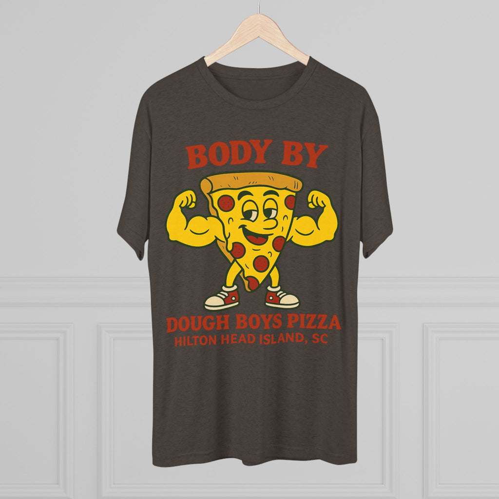 Body By Dough Boys Pizza Tee — Funny Pizza Muscle T-Shirt (Hilton Head Island)