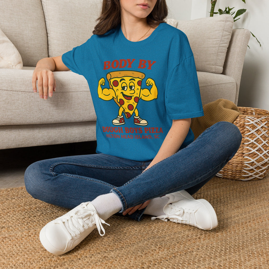 Body By Dough Boys Pizza Tee — Funny Pizza Muscle T-Shirt (Hilton Head Island)
