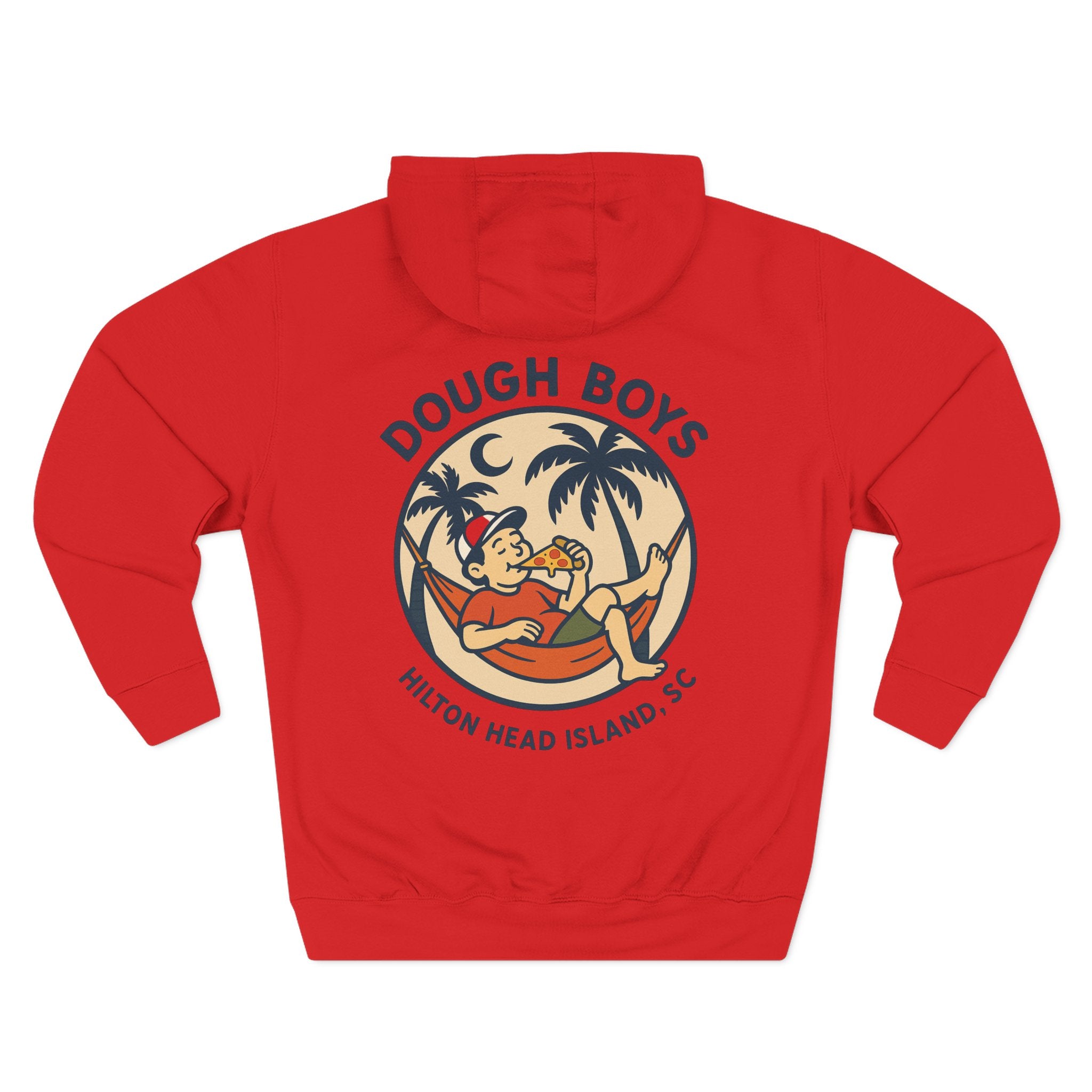 Dough Boys Hilton Head Island Hoodie — Vintage Beach Palm Graphic Fleece