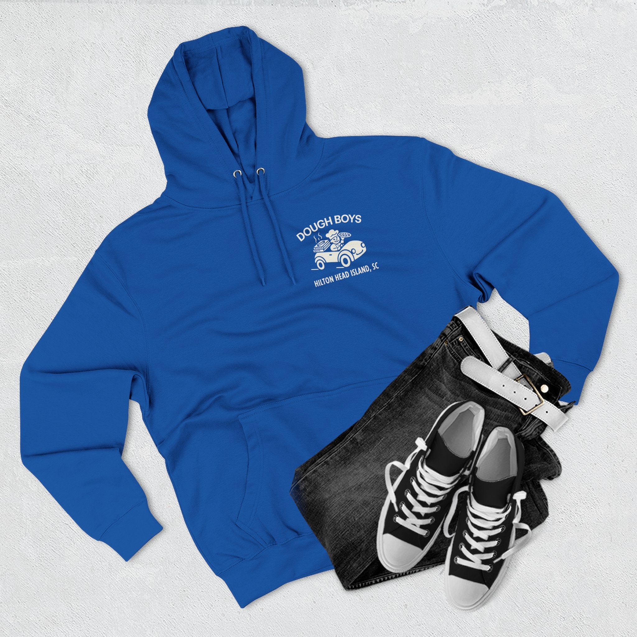 Dough Boys Hilton Head Island Hoodie — Vintage Beach Palm Graphic Fleece