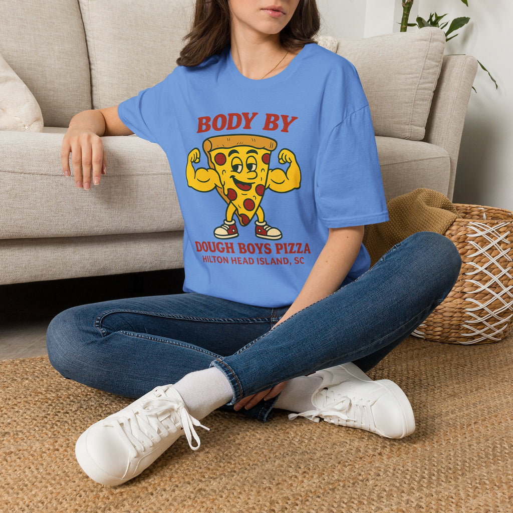 Body By Dough Boys Pizza Tee — Funny Pizza Muscle T-Shirt (Hilton Head Island)