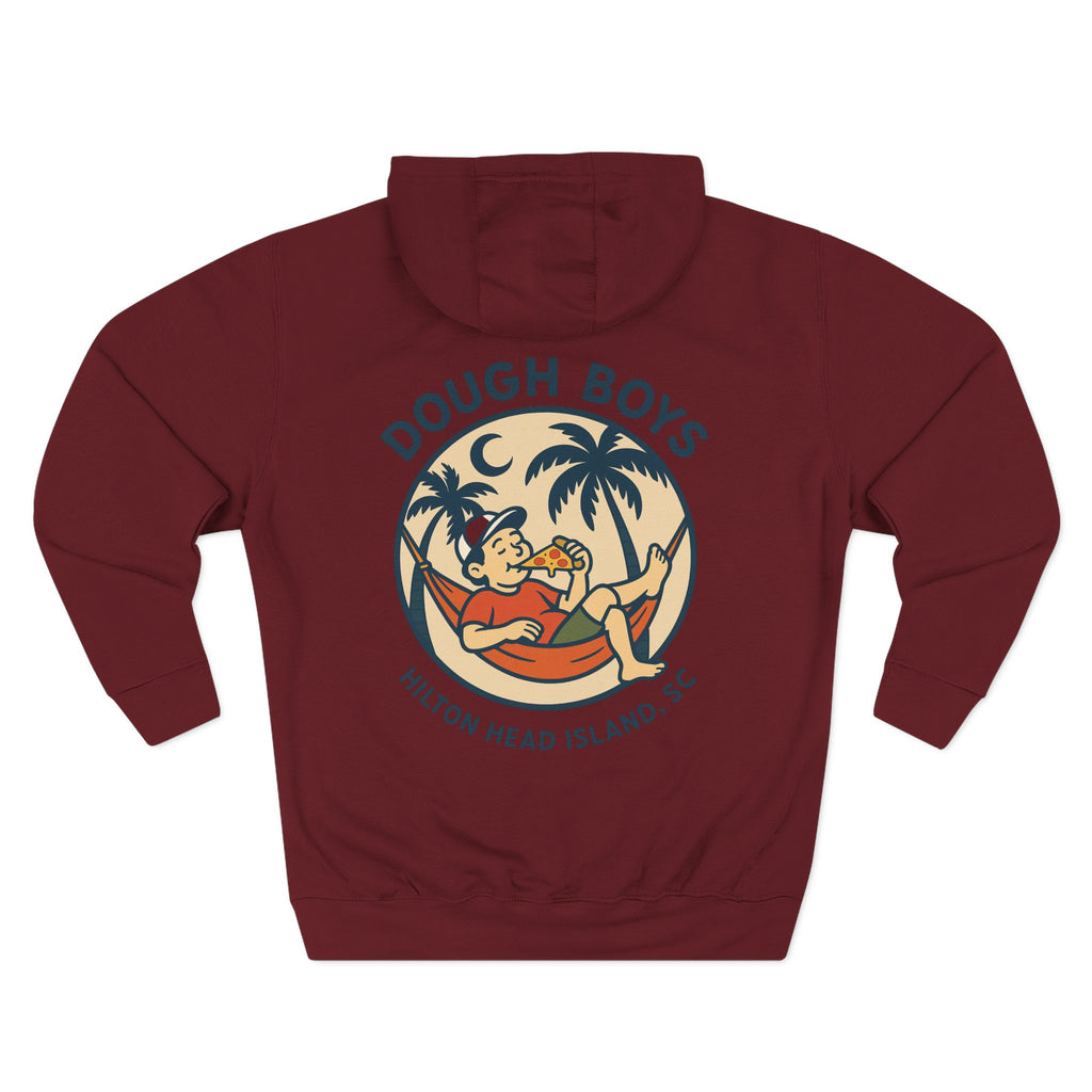 Dough Boys Hilton Head Island Hoodie — Vintage Beach Palm Graphic Fleece