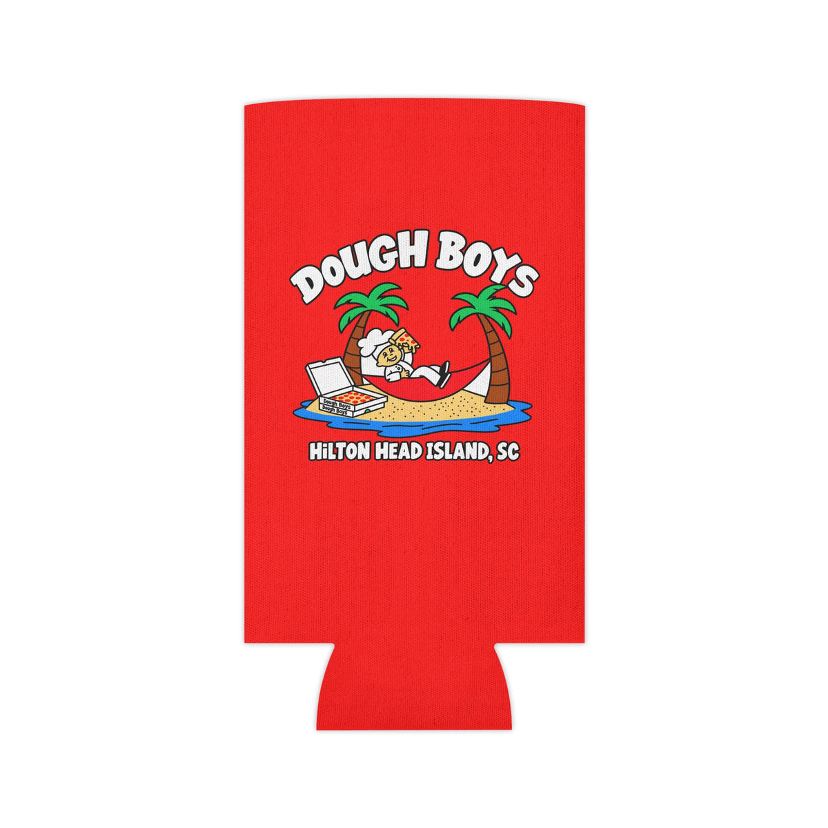 Can Cooler — 'Dough Boys Hilton Head Island, SC' Pizza Beach Camp Koozie