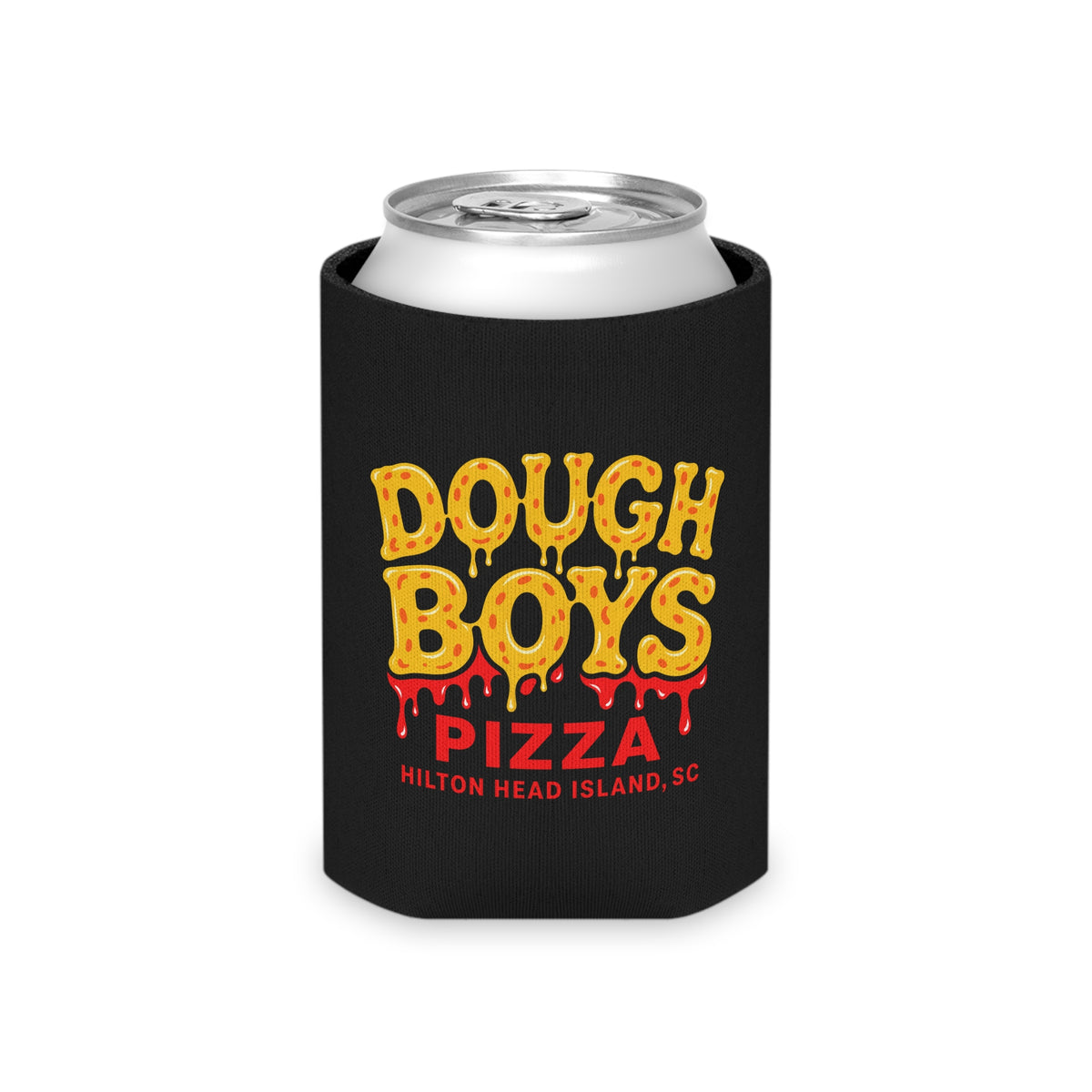Can Cooler — Dough Boys Pizza Hilton Head Island Can Cooler (Pizza Drip Logo)