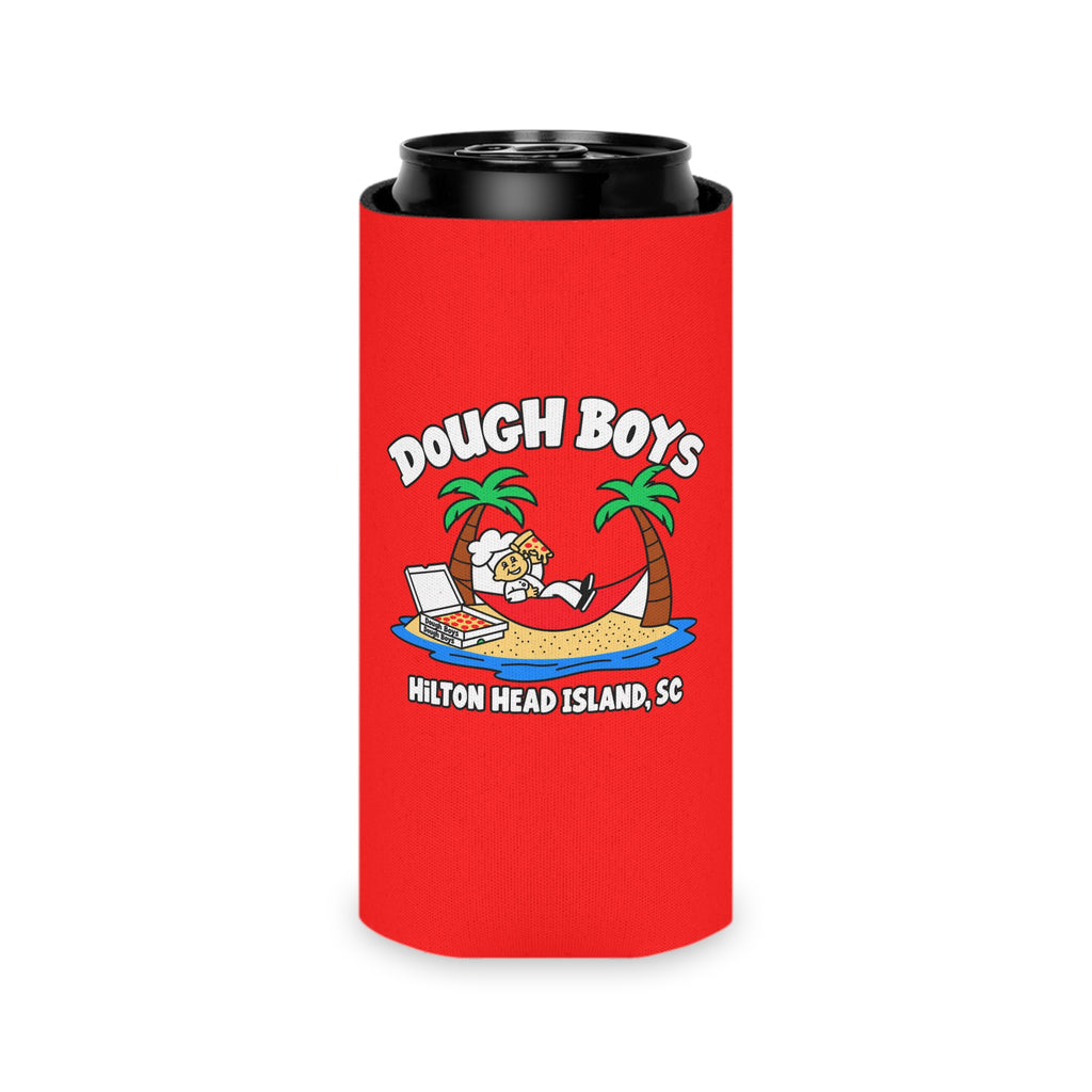 Can Cooler — 'Dough Boys Hilton Head Island, SC' Pizza Beach Camp Koozie