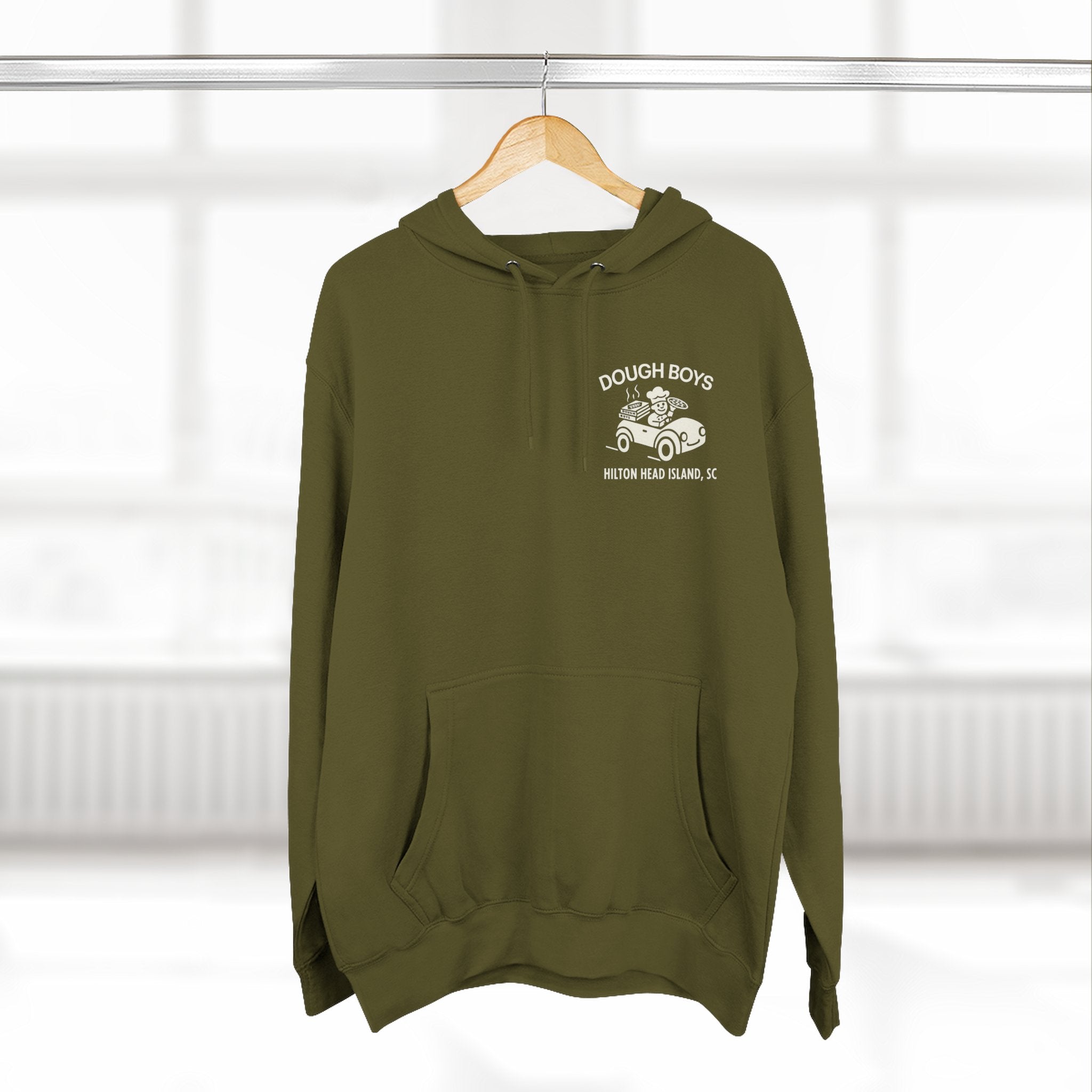 Dough Boys Hilton Head Island Hoodie — Vintage Beach Palm Graphic Fleece
