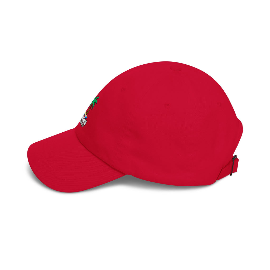 Dough Boys Palm Tree Dad Cap — Beach Pizza Logo Hat