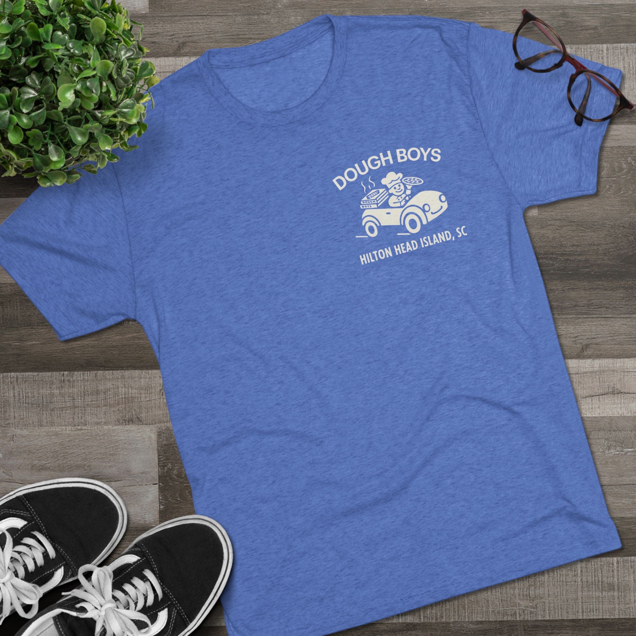 Dough Boys Hilton Head T-Shirt — Retro Palm Beach Pizza Tee