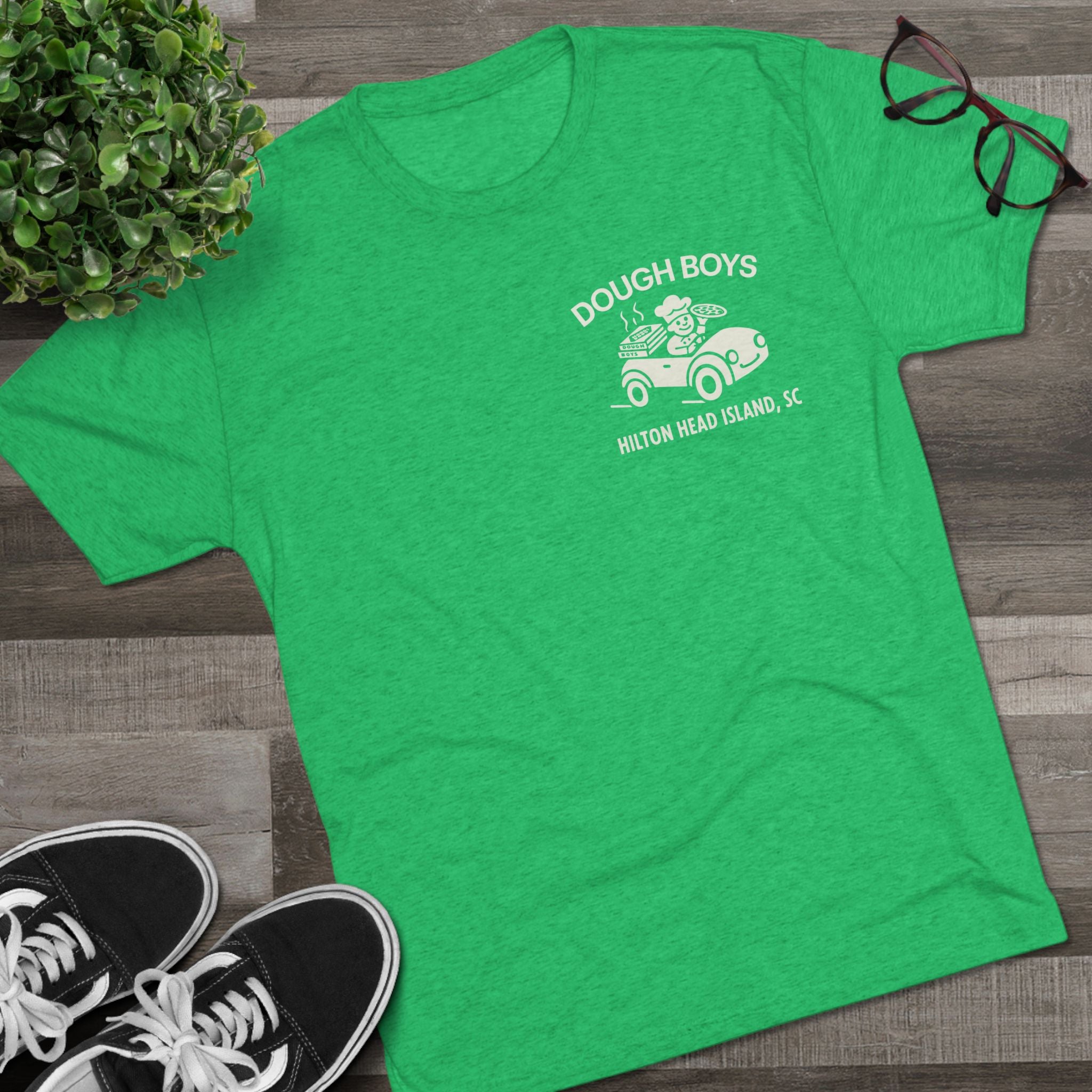 Dough Boys Hilton Head T-Shirt — Retro Palm Beach Pizza Tee