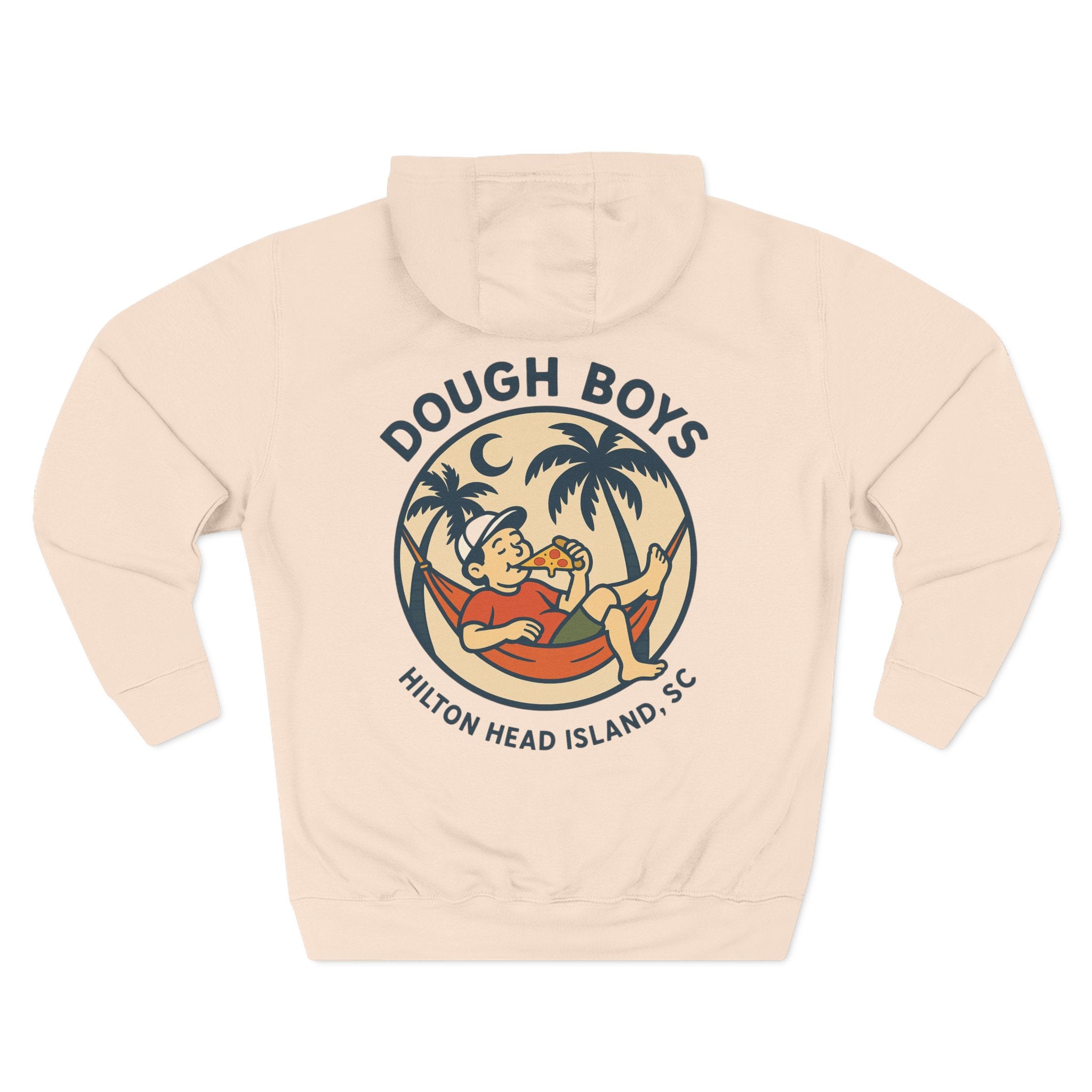 Dough Boys Hilton Head Island Hoodie — Vintage Beach Palm Graphic Fleece