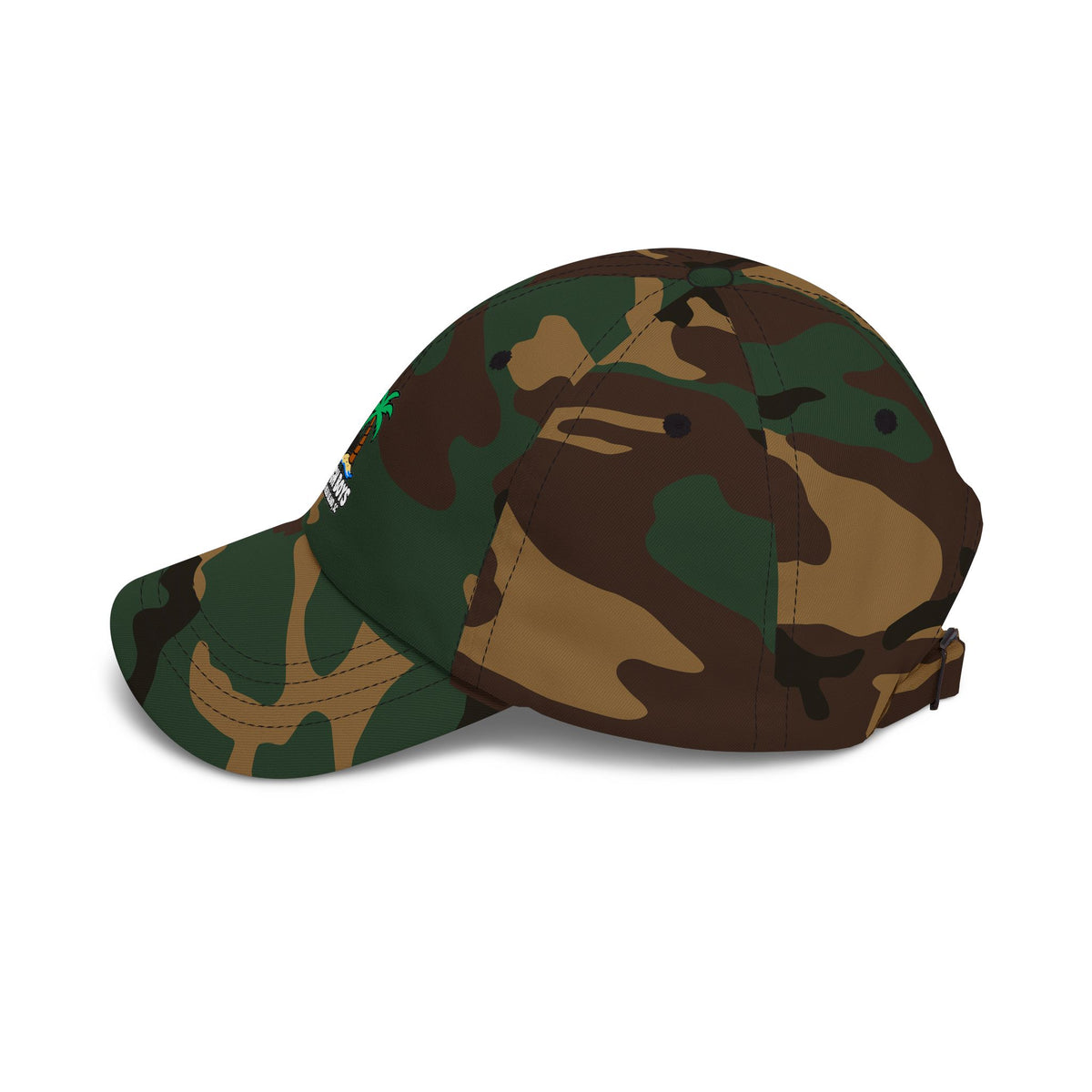 Dough Boys Palm Tree Dad Cap — Beach Pizza Logo Hat
