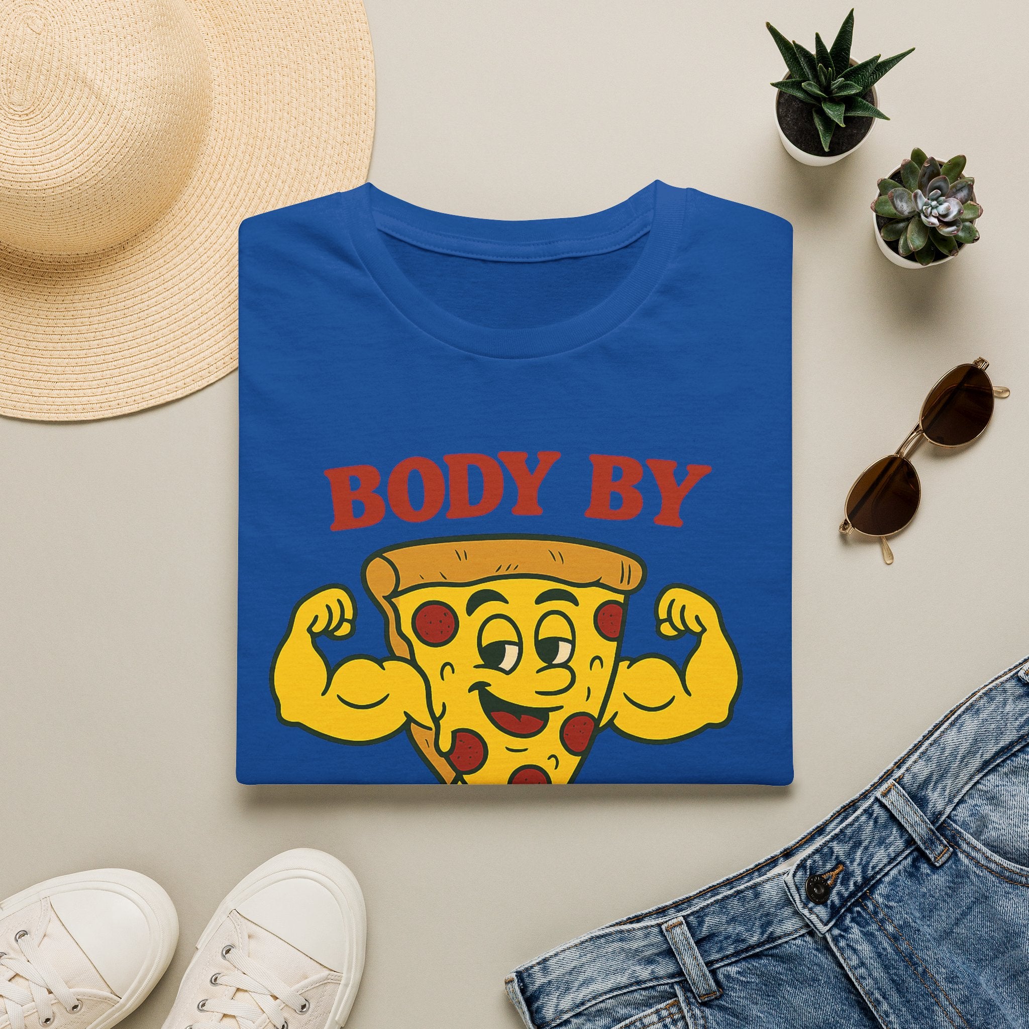 Body By Dough Boys Pizza Tee — Funny Pizza Muscle T-Shirt (Hilton Head Island)