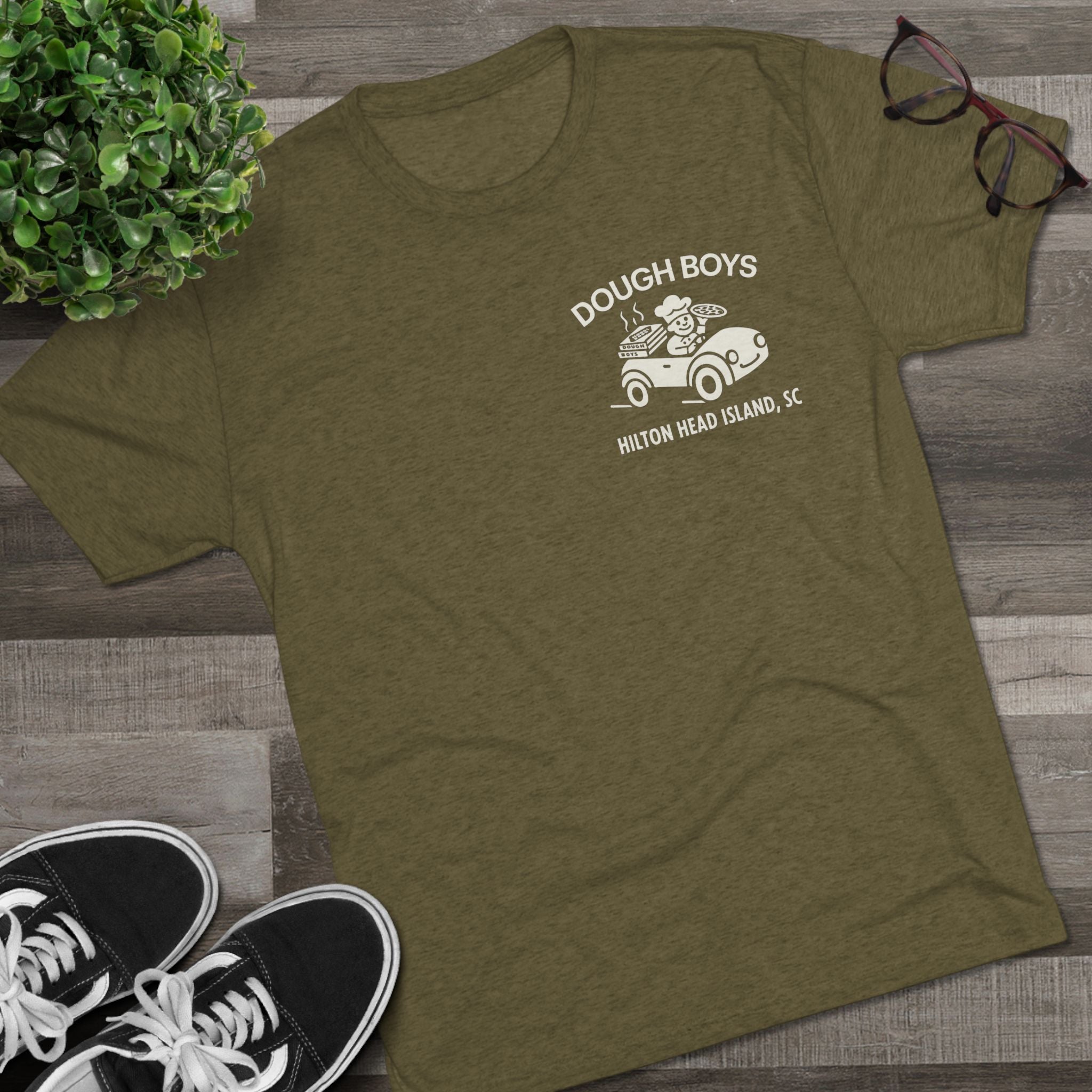 Dough Boys Hilton Head T-Shirt — Retro Palm Beach Pizza Tee
